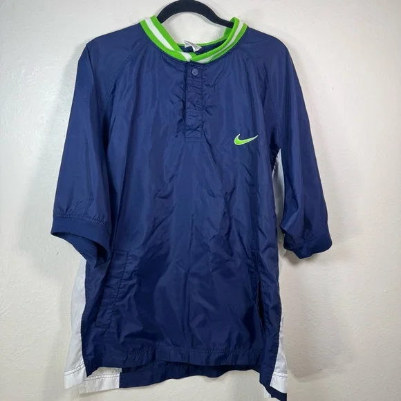 Vintage Nike Windbreaker Jacket Shirt Seahawk Colors Pullover Mens Size XL 90’s - Picture 2 of 16